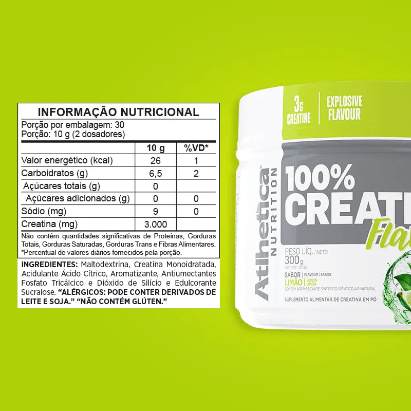 Creatine 100% Flavour (Pote 300g) Limão